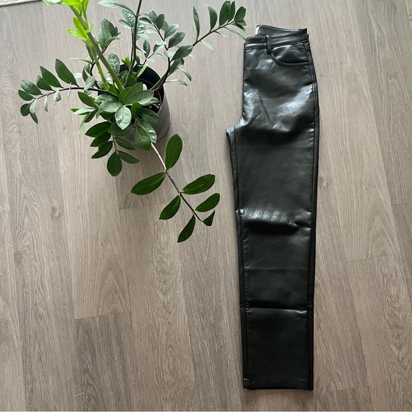 Wilfred Black “Melina” High Rise Vegan Leather Pants - Picture 3 of 13